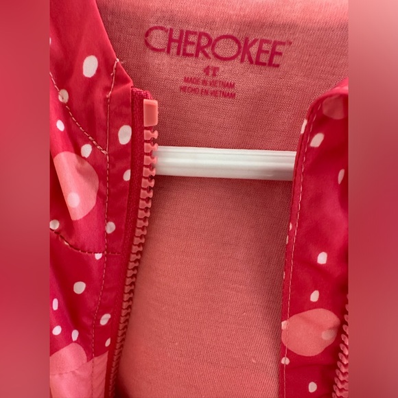 GUC Girls Cherokee Raincoat Size 4T Coral/Pink - Picture 2 of 4